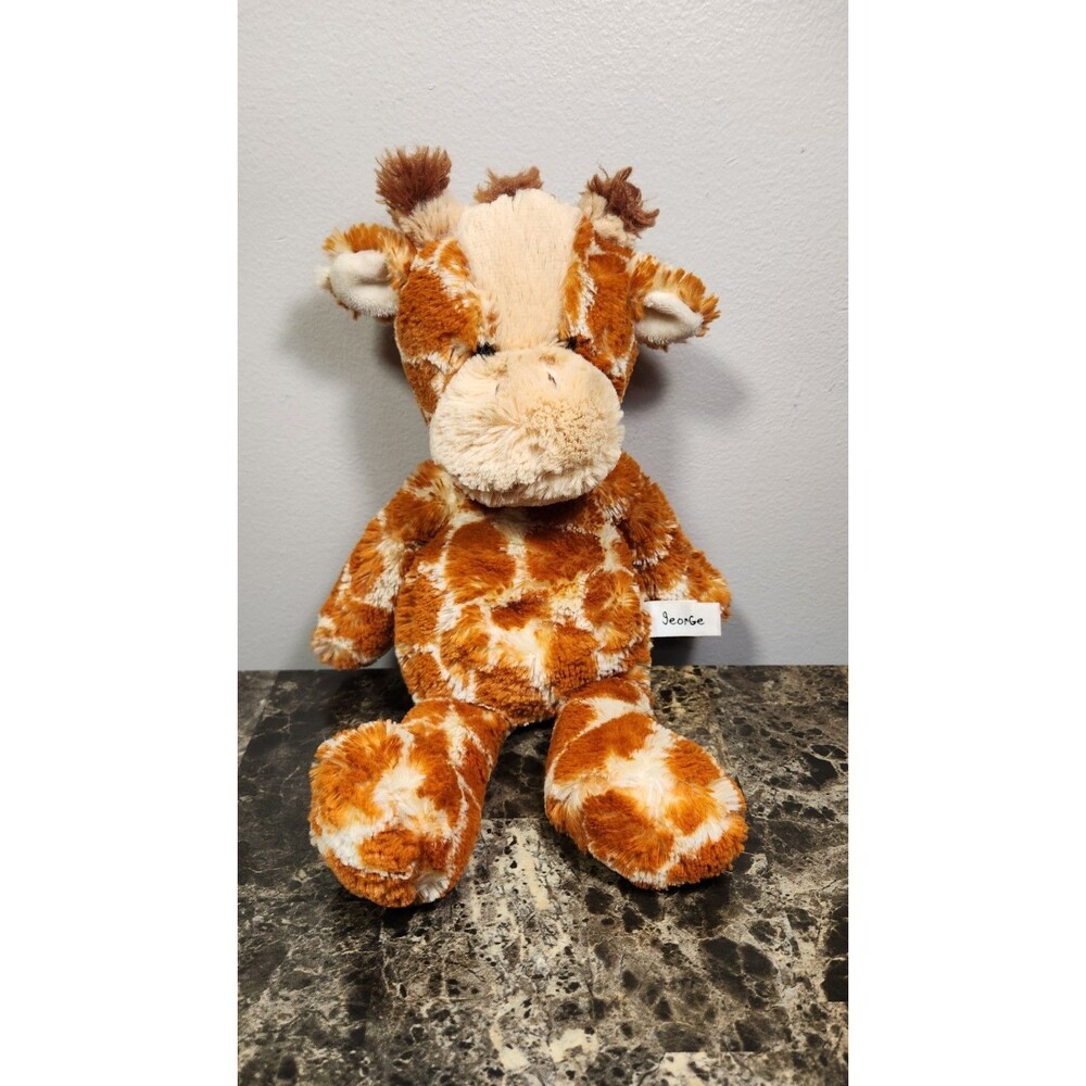 Aurora George Giraffe Plush 14" Orange Brown Tan Stuffed Animal